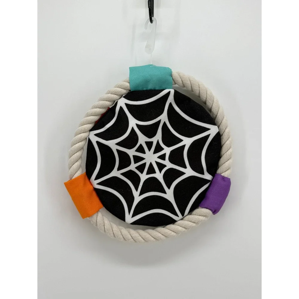 Boots & Barkley Halloween Spiderweb Rope Dog Toy Tug Toy for 3 Chewers